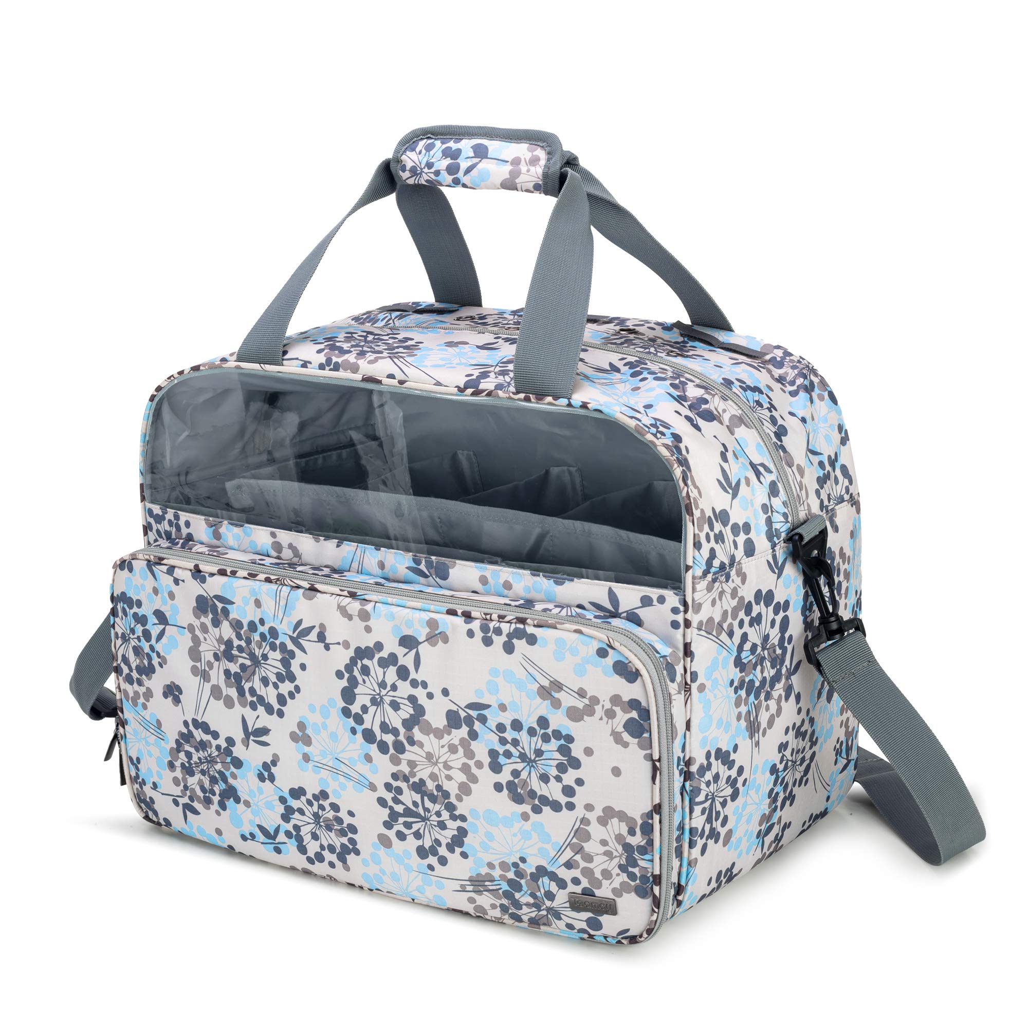 Teamoy Sac de Tricot Rangement pour Pelote de Laine, Sac Fourre-Tout pour Pelotes de Laine et Fils, avec Multiples Poches pour Aiguille à Tricoter et Autres Accessoires de Tricot, Pissenlit
