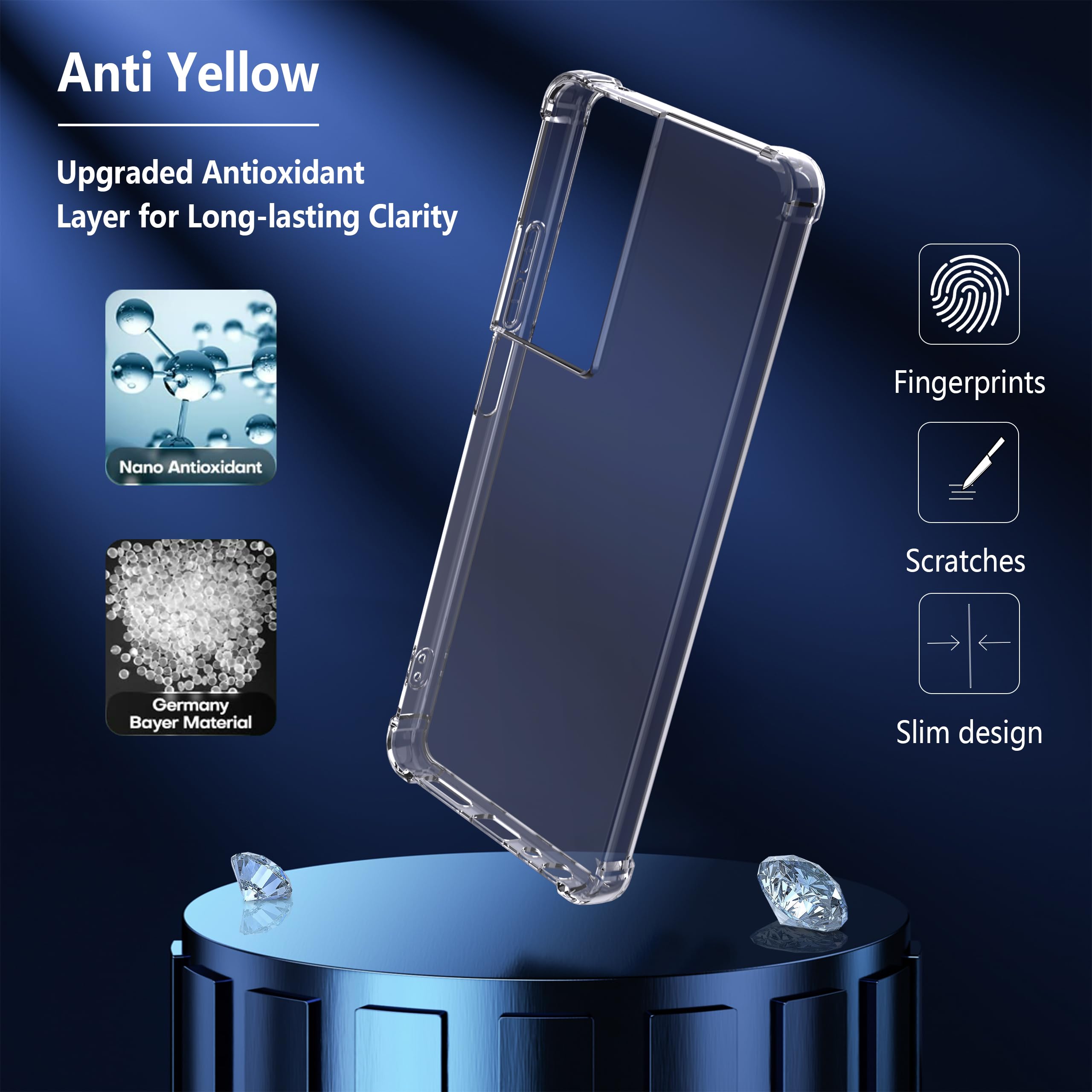 Phone Case: For TCL 50 SE 4G Case, Built In Slide Lens Cover, Heavy-Duty Double-Layer Shockproof Protective, With 360° Holder Phone Case - View #10
