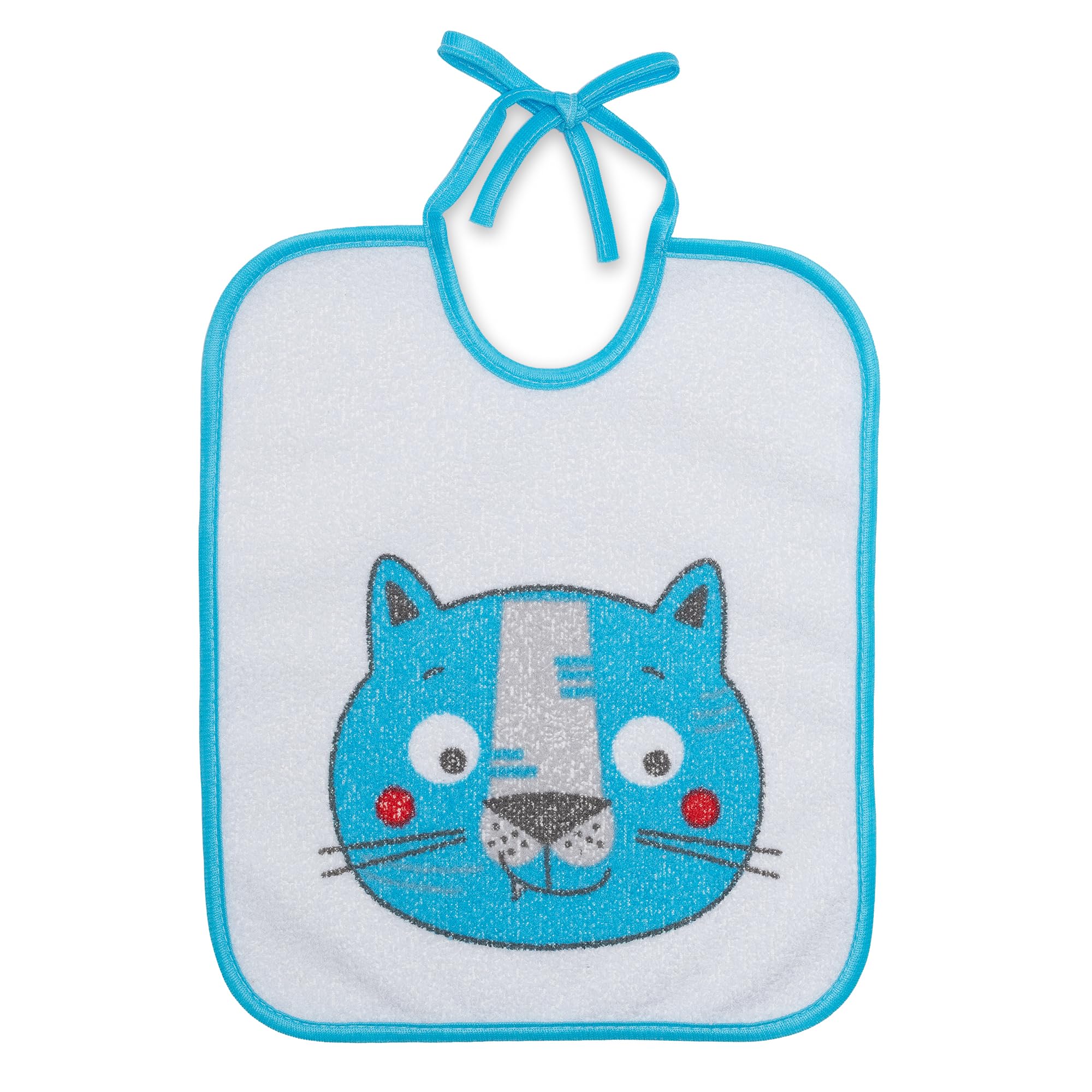 Bavaglini Impermeabili 73% Cotone 27% Poliestere Confezione da 7 23x27 cm per Bambini 6-18 Mesi