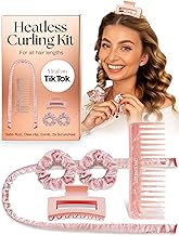 Lily England Heatless Curlers Gift Set, Hair Curler Headband, Curls for Long & Short Hair, No Heat Curlers for Overnight Curls - Attractive Present for Teens Girls & Women (Pink, 5 Pack)