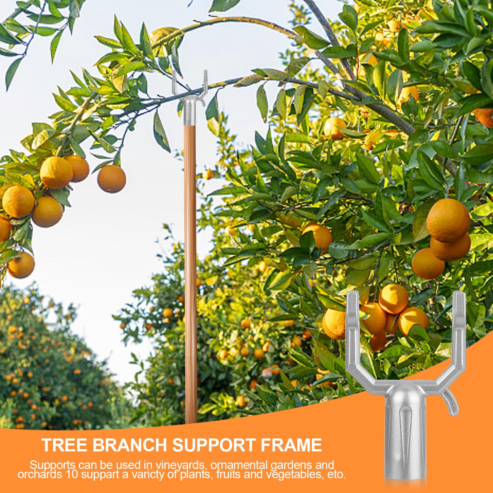Kalinar Béquille d'arbre – Dispositif de Support d'arbre à Faire soi-même – Empêche Les Branches d'arbres fruitiers de se casser sous Les Fruits Lourds, s'adapte sur du Bois Standard de 5,1 x