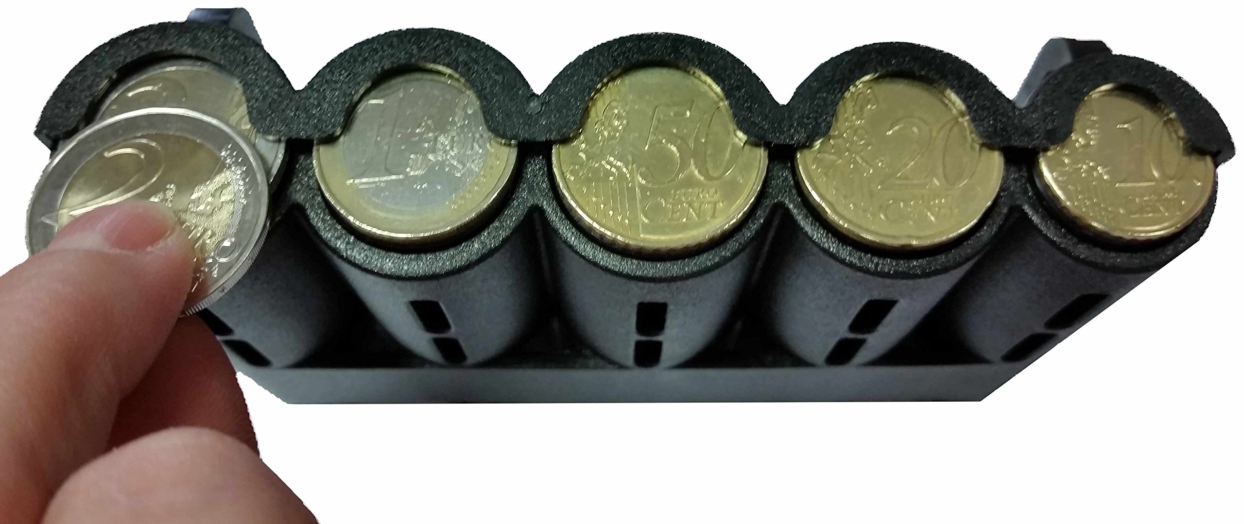 CLAIREFONCET Coin Dispenser of The 5 Main Euro Coins, Coin Sorter Belt