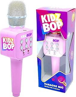 Move2Play Kidz Bop Karaoke Microphone for Kids Ages 2-8 | Bluetooth, Voice Effects, Rechargeable Battery Gift