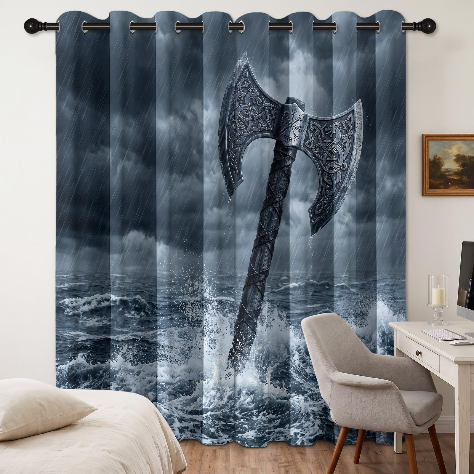 Tende oscuranti scandinave, altezza 175 x larghezza 140 cm, set da 2 pezzi