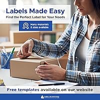 Vista 2 de 280 Label Outfitters - Etiquetas adhesivas permanentes mate blancas de 4 x 1.5 pulgadas, 20 hojas