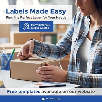 1,000 Label Outfitters 4 x 2 inches Printable Fluorescent Neon Orange High Visibility Labels for Inventory Control, Storage Signs, and More, 100 Sheets