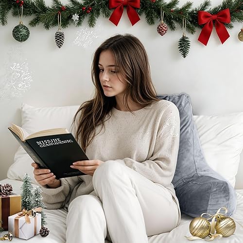 Miniatura 2 de Almohada de lectura para sentarse en la cama para adulto, almohada de espalda de 18 pulgadas de alto para cama sentado con espuma viscoelástica