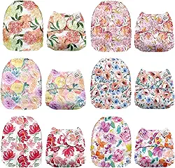 Mama Koala 1.0 Fraldas de pano para bebês, pacote com 6 apenas capas de bolso (sem inserções) - Fraldas de bolso laváveis e reutilizáveis de tamanho único para recém-nascidos e crianças pequenas