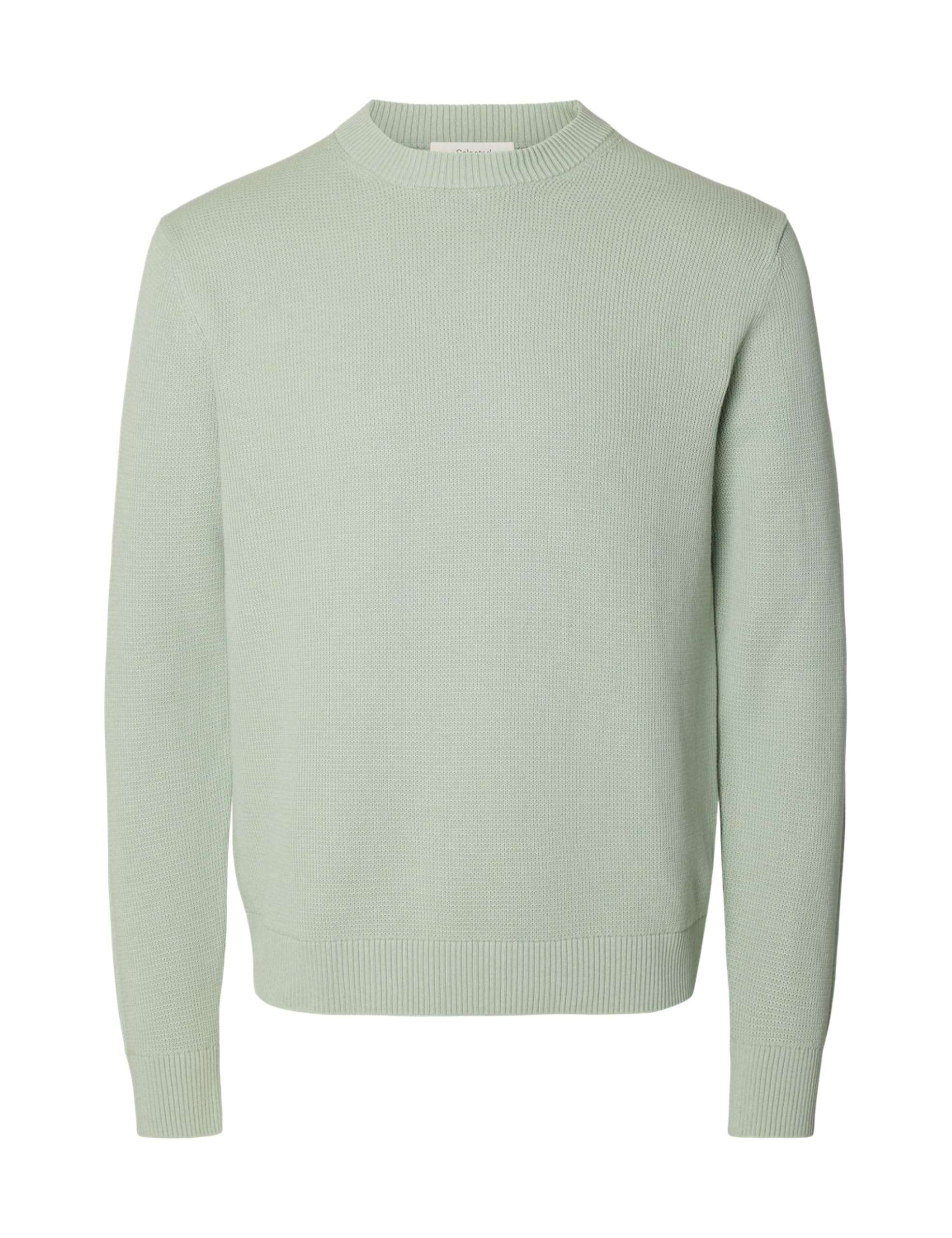 SELECTED MEN Herren Slhdane Ls Knit Structure Crew Neck Noos