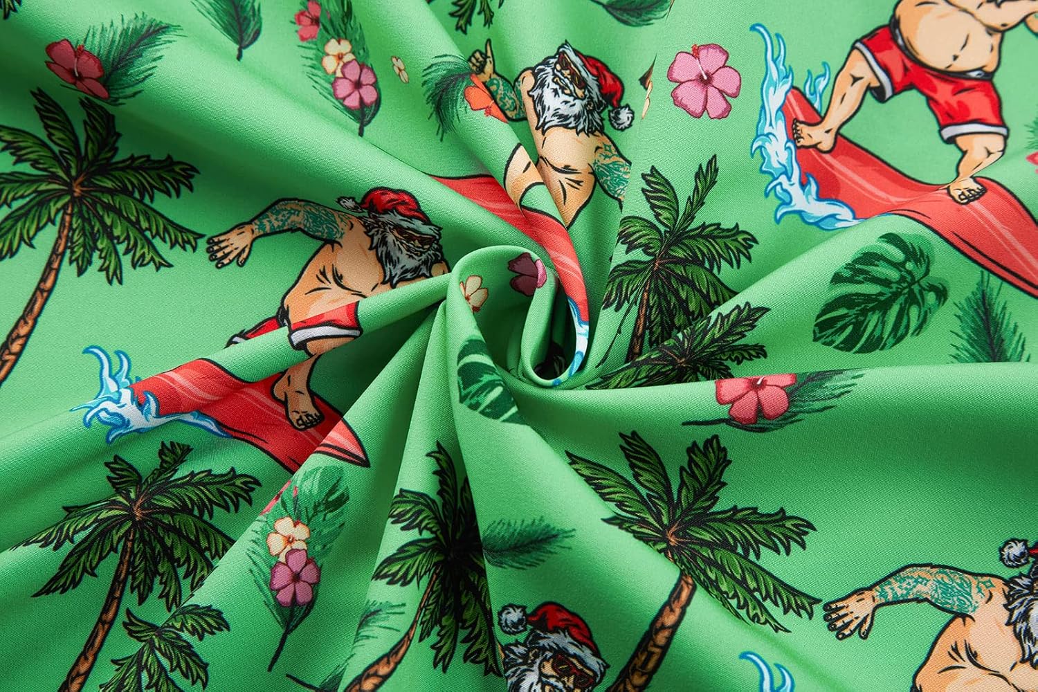 EUOW Men's Hawaiian Shirt Short Sleeve Printed Button Down Summer Beach Dress Shirts - Image 6