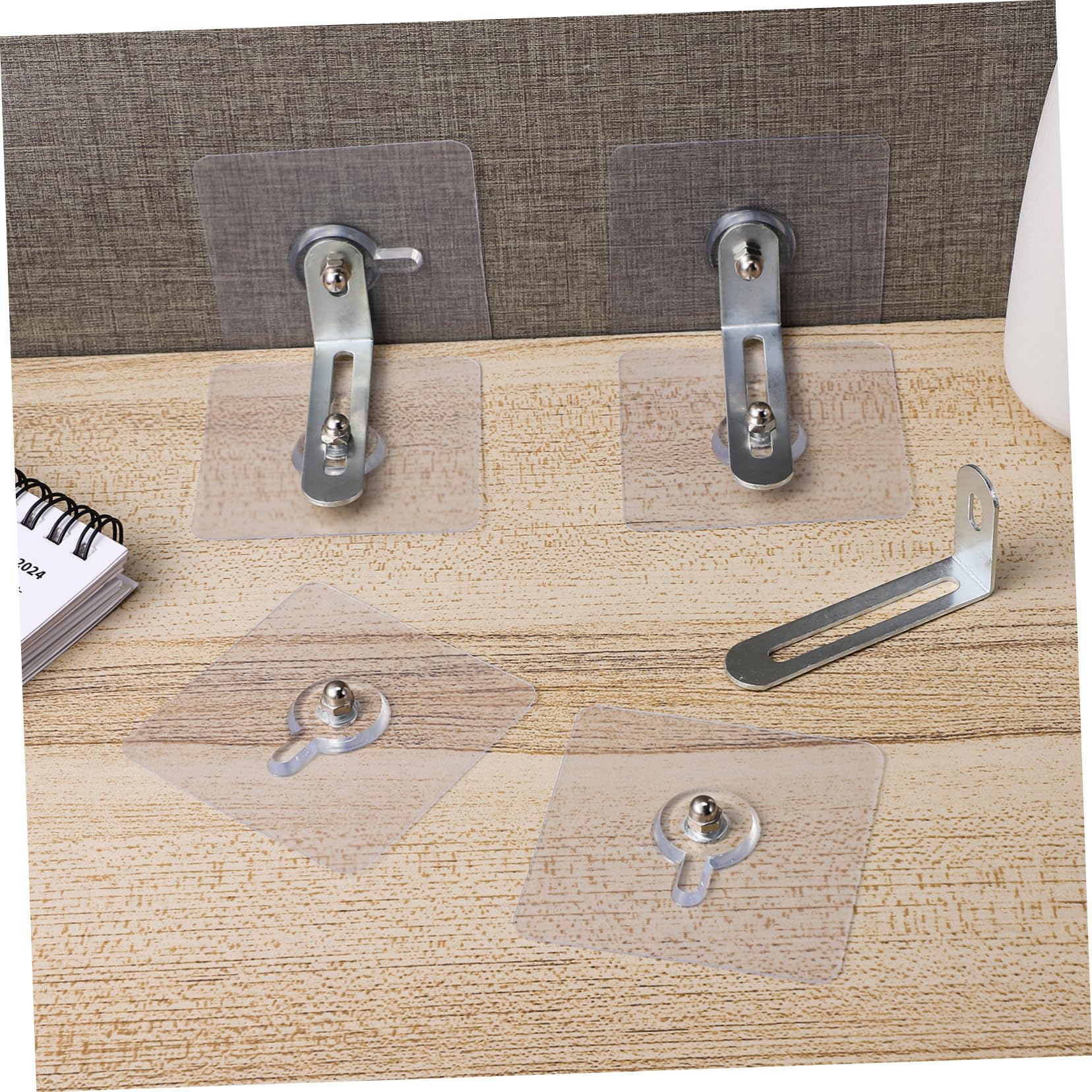 Unomor 12 Pack Drill- Furniture Anchors Safety Straps for Wall Removable Hooks for Cabinet Bookshelf Dresser Improve Stability