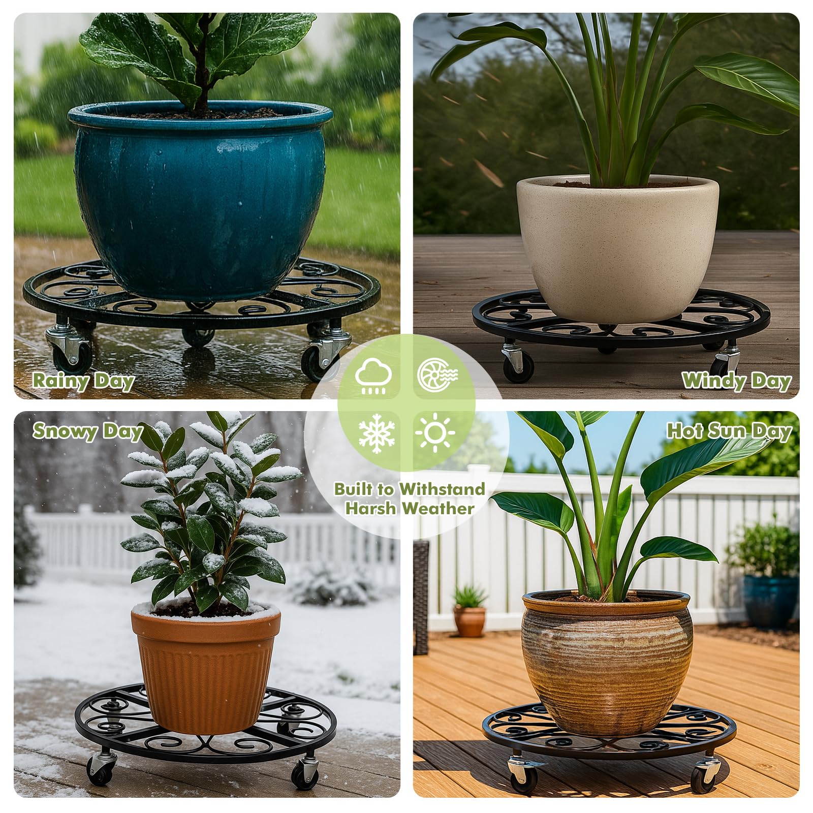 Rolling Plant Caddy - Heavy Duty Plant Stand with Wheels -8 Rolling Plant Caddy - Heavy Duty Plant Stand with Wheels -8