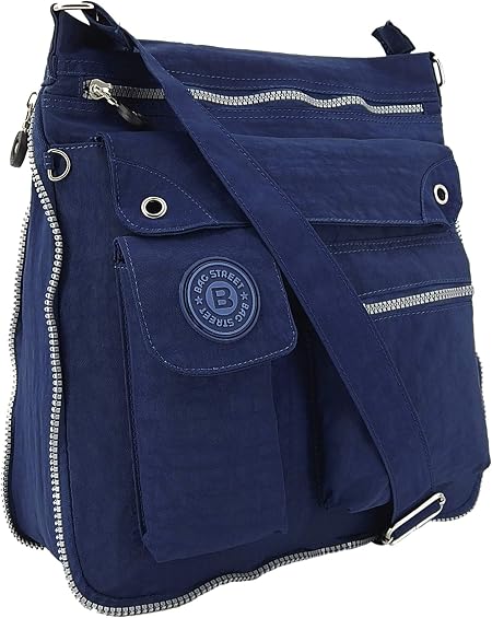 BORSA TRACOLLA DONNA Tessuto Nylon Ed Ecopelle Marroneleggera Tasche  Tracolla EUR 34,99 - PicClick IT