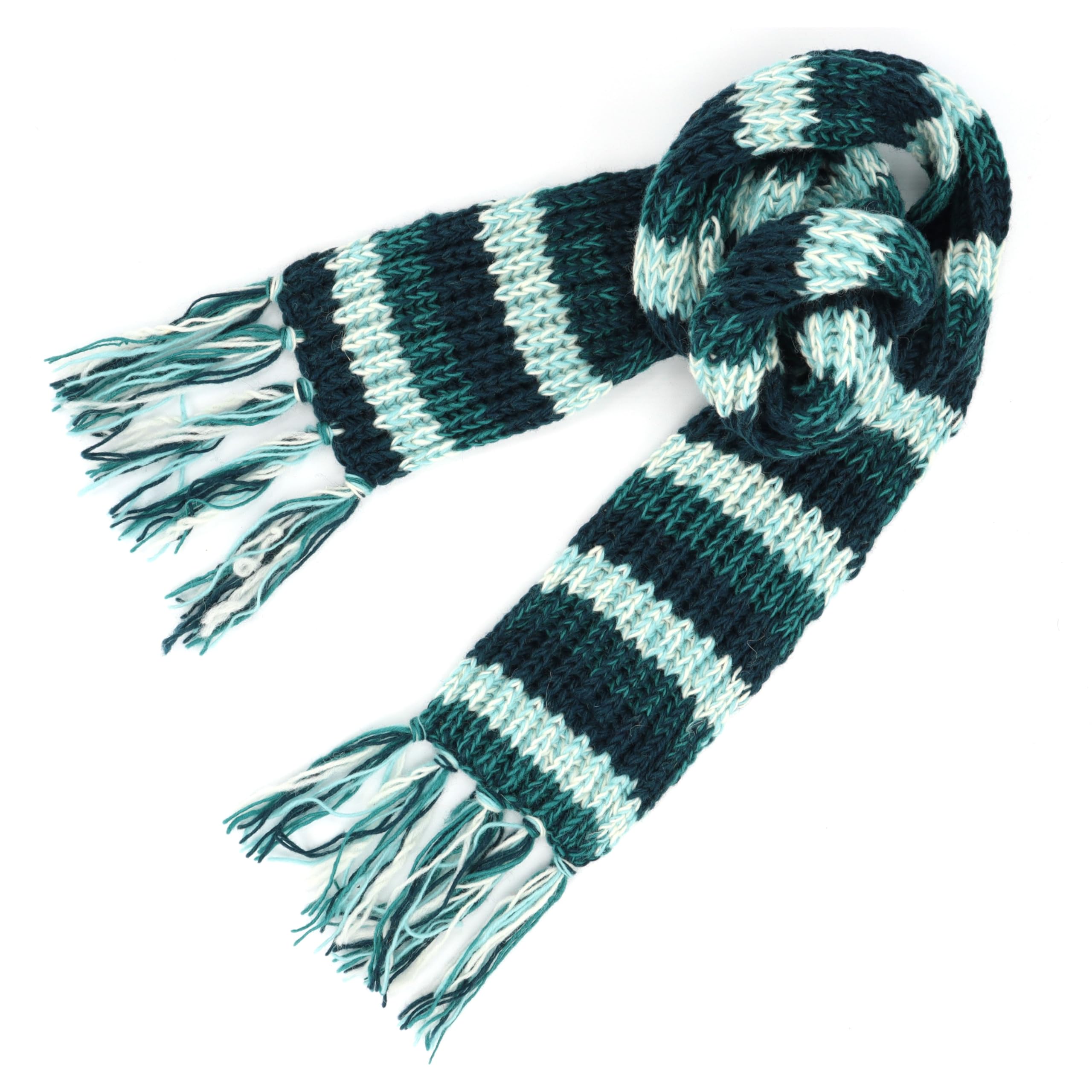 Loudelephant Unisex Sd Teal Hand Knitted Wool Scarf