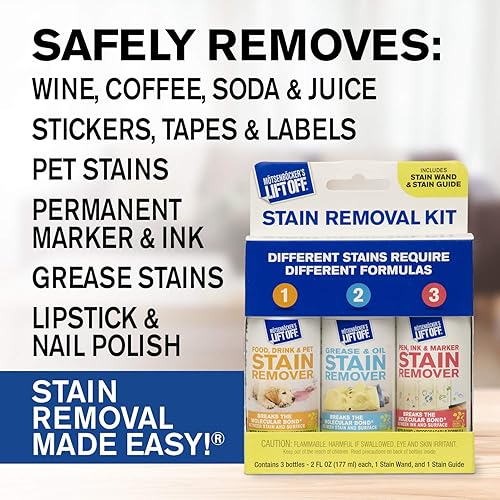 Miniatura 3 de Motsenbocker's Lift Off 42101 Kit de eliminación de manchas de tamaño de viaje para eliminación rápida y fácil de todo tipo de manchas, tratamiento