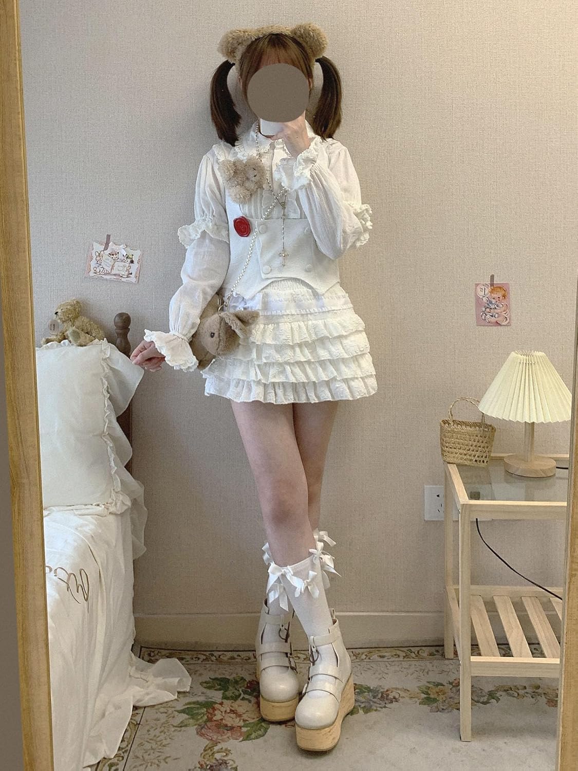 Elastic Waist Lolita Cake Mini Skirts for Women Girls High Waist Pleated Skirt Y2K Layered Skirt - Image 3