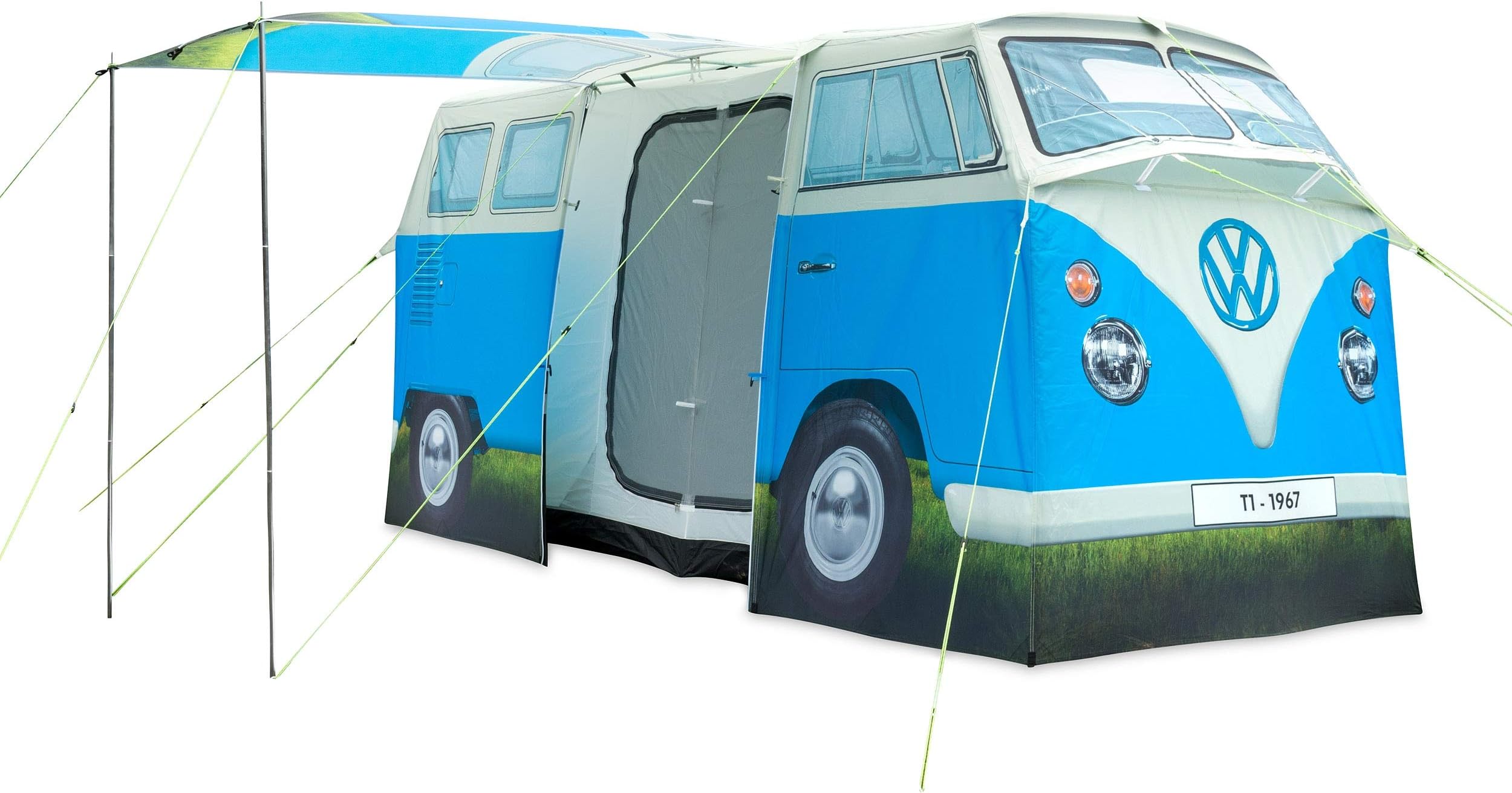 Volkswagen Family 4 Man Tent - Official VW Campervan, Waterproof Camping Tent, Blue
