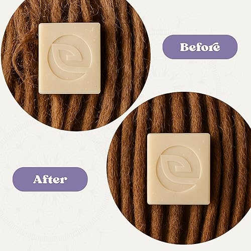 Miniatura 7 de Vegan Loc Shampoo Bar  Champú clarificador de rastas de lavanda sin residuos, hecho para el cuidado del cabello de las rastas