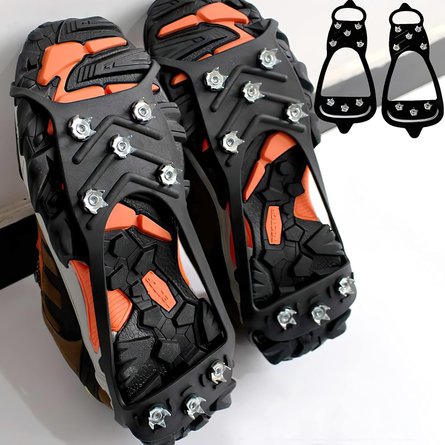 Ice Cleats Snow Traction Cleats, Crampons for Hiking Shoes