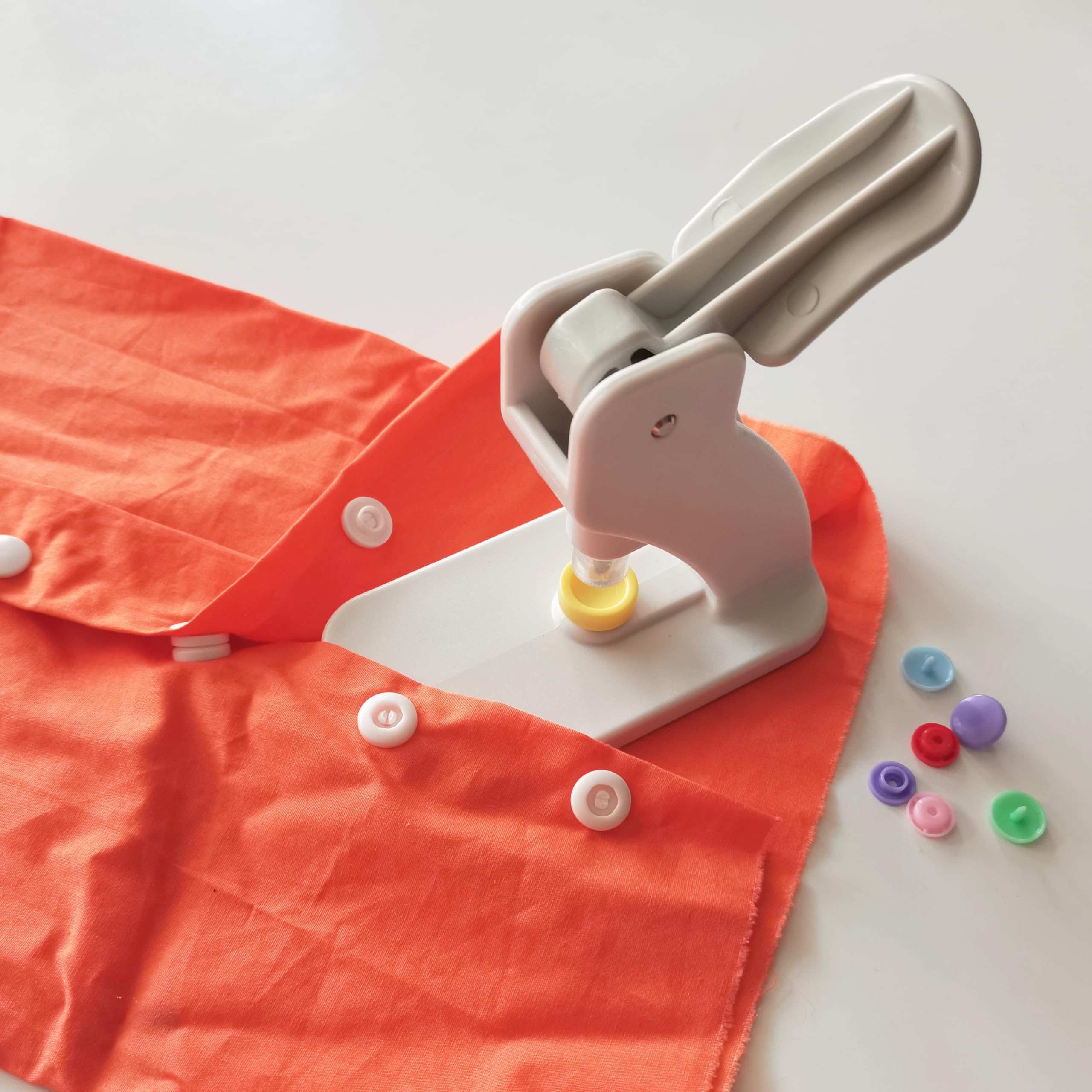 HONEYSEW Table-top Snap Buttons Pliers for 9mm,11.5mm,12.5mm,13mm Plastic No-Sew Snaps Press Fasteners Tool Kit for Sewing, Clothing, Crafting