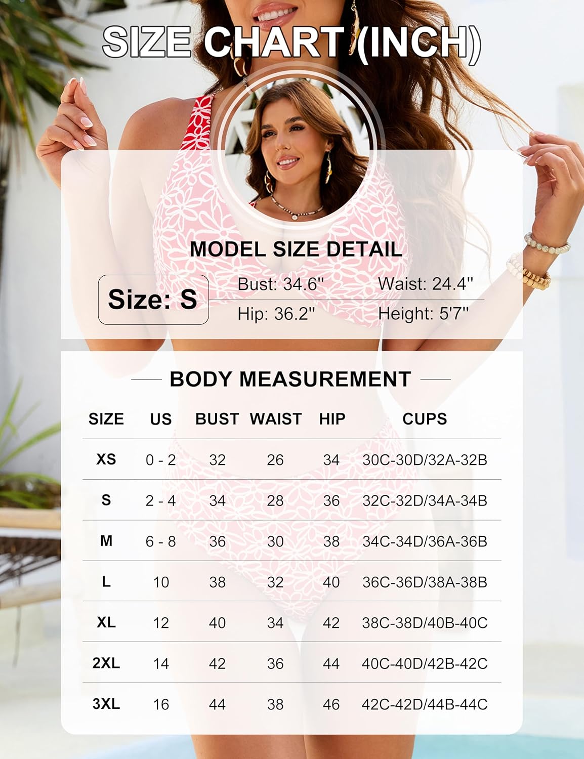 Blooming Jelly Womens High Waisted Bikini Sets Cheeky Two Piece Swimsuit High Cut Bathing Suit Sexy Swim Suits 2026 - Image 6