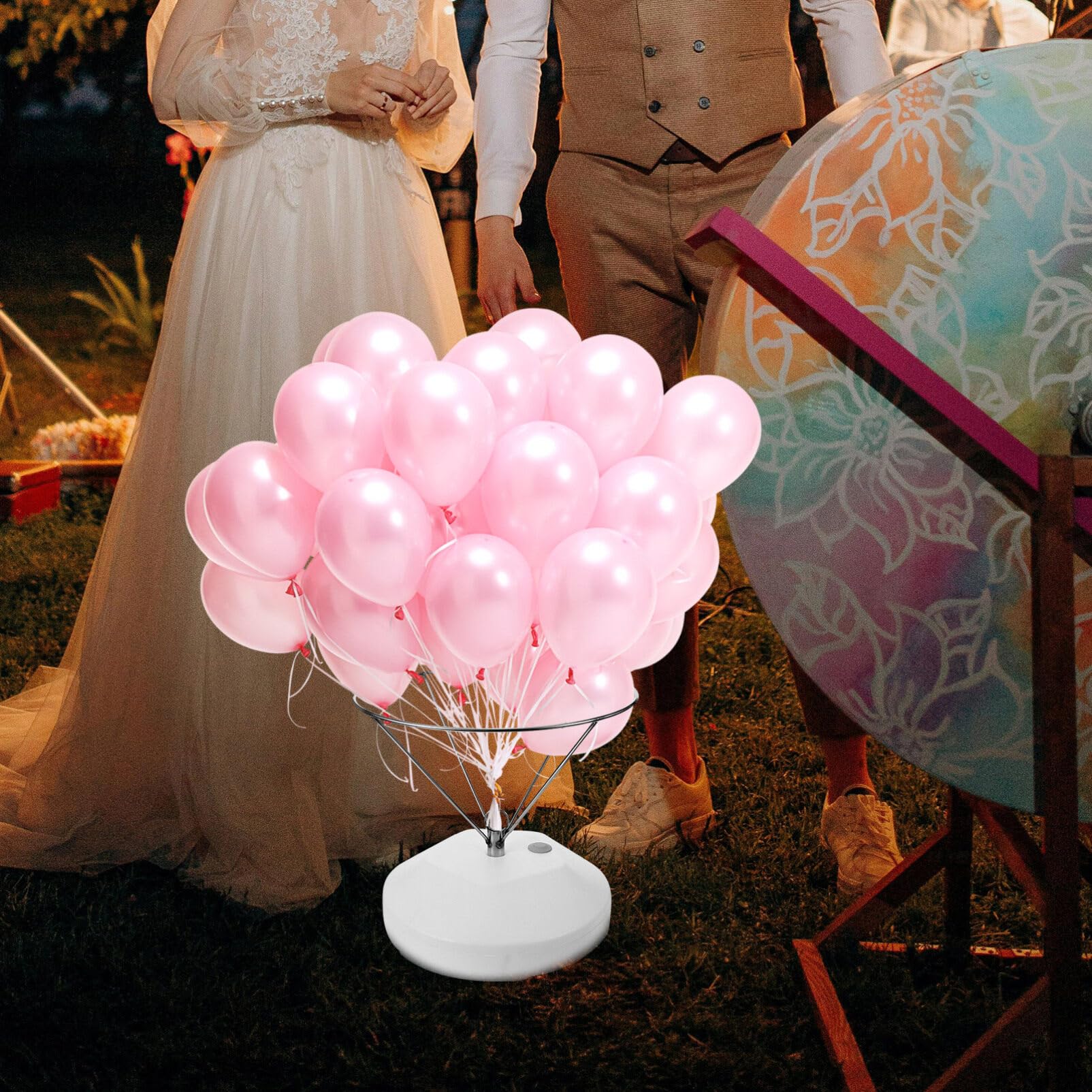 Luxshiny 1ensemble Kit De Support Ballon Antivente Avec Base Stable Pour Décoration De Mariage Anniversaire Et Événements Festifs