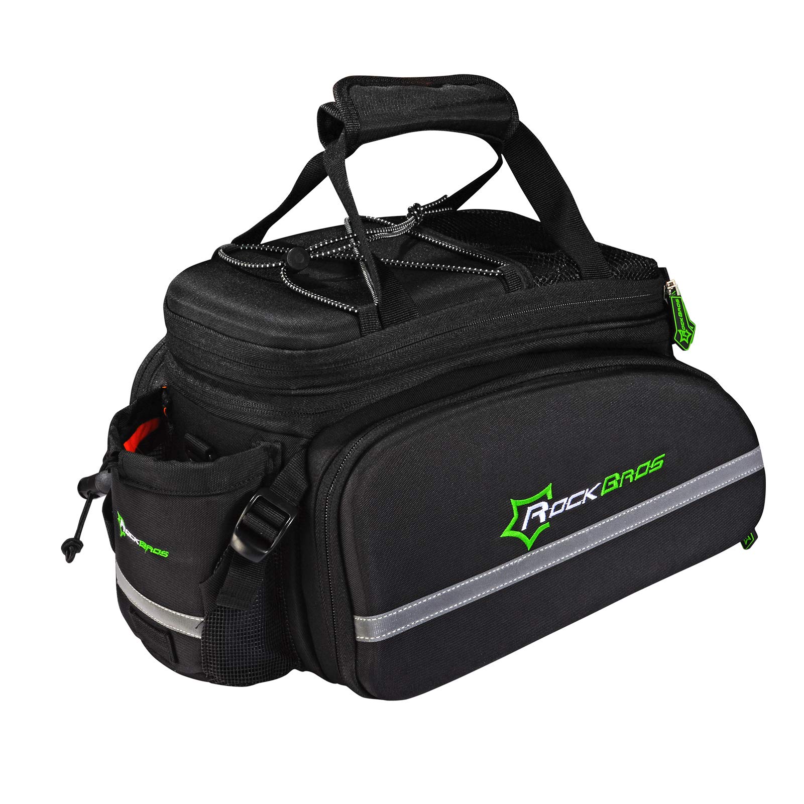 ROCKBROS ROCK BROS Bike Panniers for Bicycle, Bike Trunk Bag Rear Bike Rack Bag for Travel Bicycle eBike Accessories Cargo Carrier Bag (Black Gray)