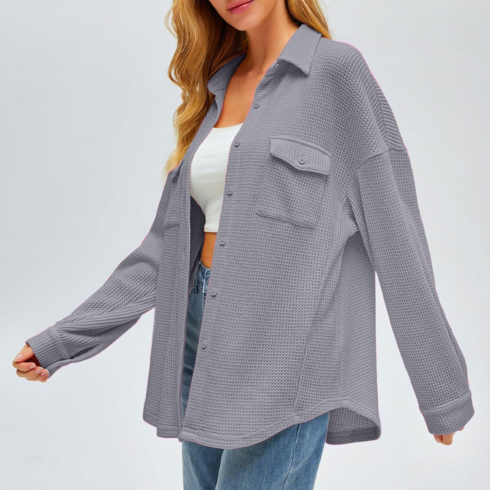Genérico Camisa Mujer Tallas Grandes T Shirt Cómoda Blusa Sueltas Holgado Túnica Informal Top Transpirable Casual Blusas De Elegantes Camiseta Slim Fit Camisas