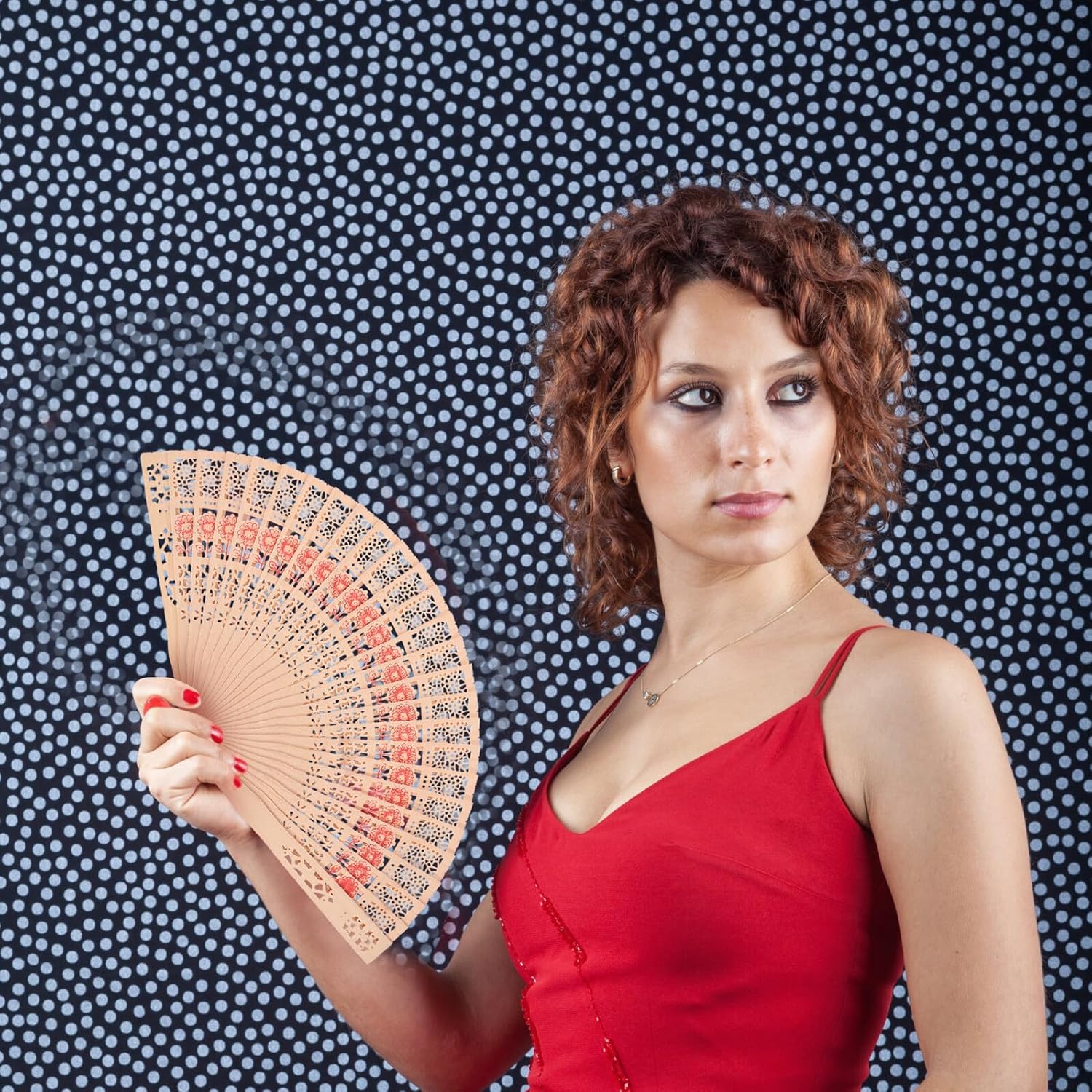 DOITOOL 50pcs 8-inch Handheld Folding Fans with Hollow Sunflower Design, Lightweight Performance and Wedding Decorative Fans with Organza Bags for Tea Parties and Stage Shows