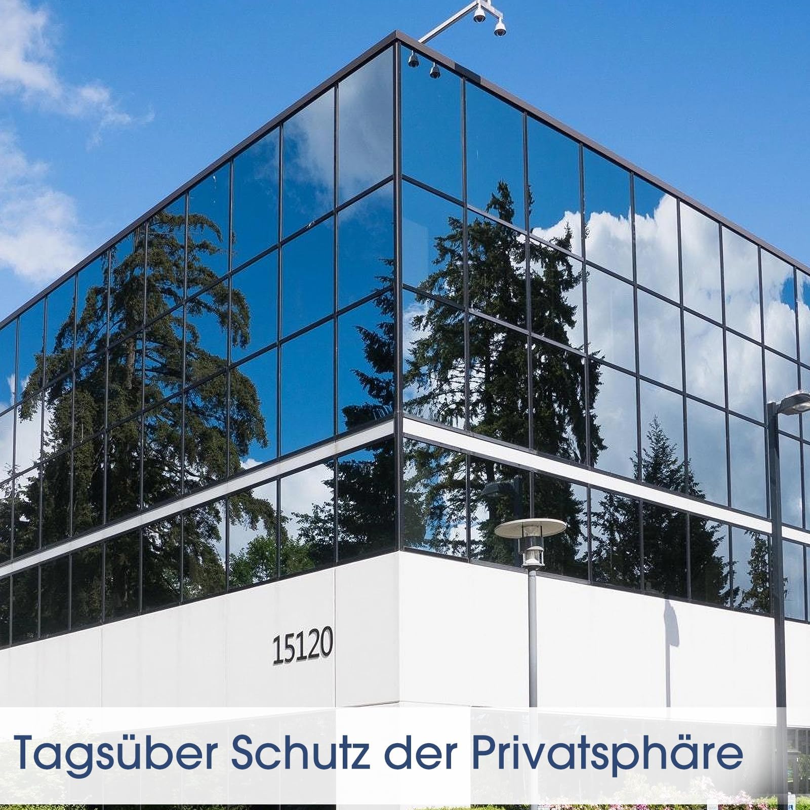 Lifetree Spiegelfolie Fensterfolie Schwarz-Silber Montageset 90x400cm | UV-Schutz Hitzeschutz Sonnenschutzfolie Selbstklebend Wärmeschutz, Sichtschutz Blickdicht für Fenster Innen Wohnzimmer Büro