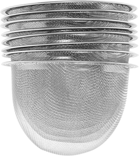 Miniatura 9 de Operitacx Filtro de té de acero inoxidable, infusor de metal, colador de té para tés de hojas sueltas y hierbas, diámetro X altura, accesorio de