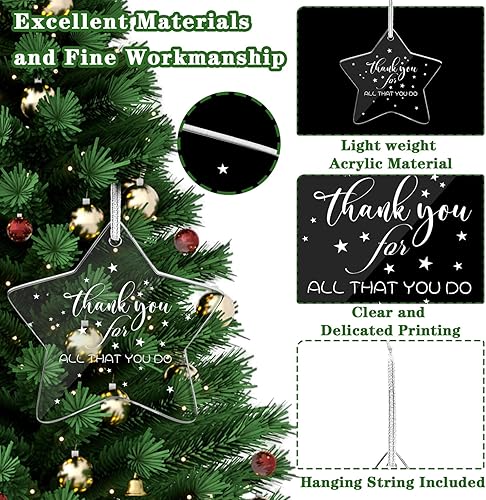 Miniatura 3 de 48 piezas de adornos acrílicos colgantes de graduación a granel, placa colgante de despedida, recuerdo de estrella, regalo de agradecimiento para