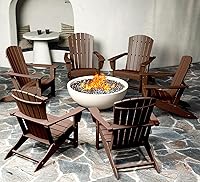 Vista 14 de BRIOPAWS Adirondack - Juego de 2 sillas para hoguera, de gran tamaño, plástico HDPE, resistente a la intemperie, para terraza, exterior, piscina