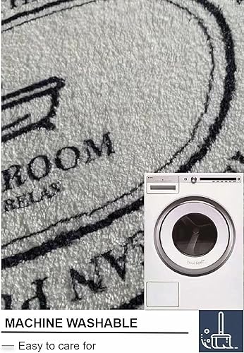 Miniatura 5 de Alfombra de baño Enjoy Your Life, antideslizante, suave, absorbente de agua, alfombra de baño en blanco y negro, bonita alfombra de baño para ducha,