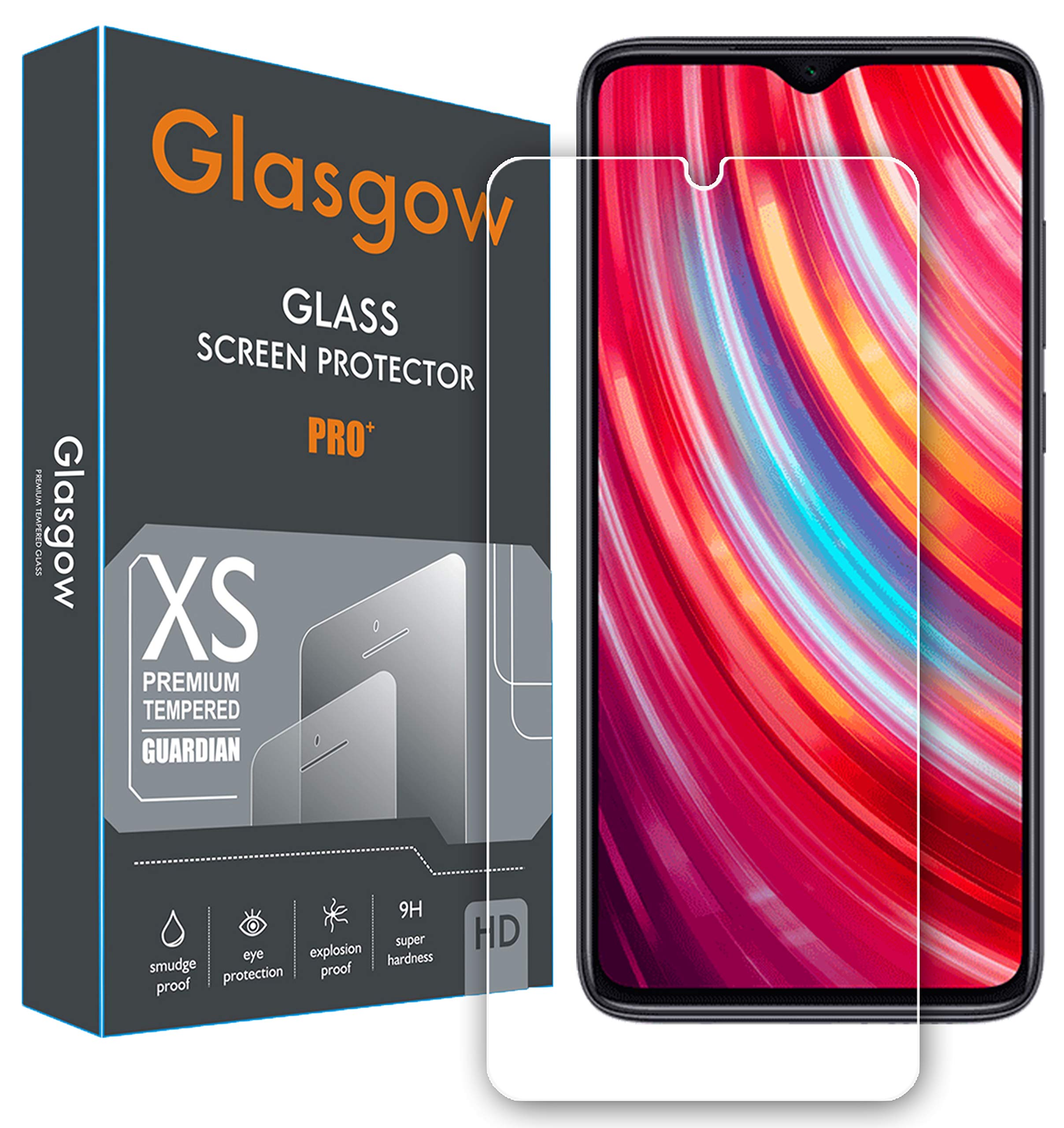 Glasgow Full Protection Tempered Glass for Mi Redmi Note 8 Pro [Anti-Scratch] [Gorilla] [Free Cleaning Kit Included] (B07Y23RQS2) Amazon Price History, Amazon Price Tracker