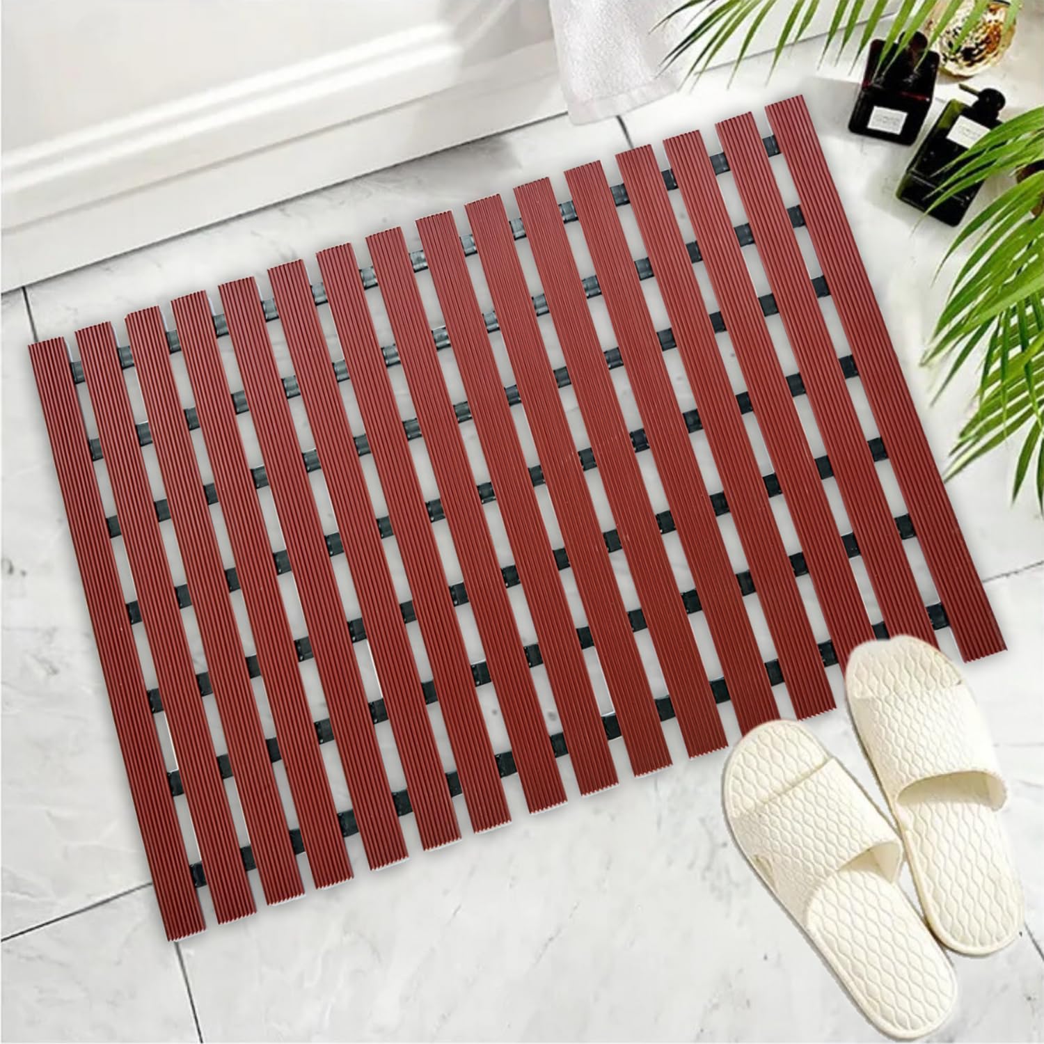 See full amazon price history chart for SHALVI Shower Mats for Bathroom Anti Slip/Shower Mat/Shower Mat Anti Slip Bathroom Floor Mat with Drain Holes/Thickness 4mm/Size 24" x18 (Maroon) SHALVI Shower Mats for Bathroom Anti Slip/Shower Mat/Shower Mat Anti Slip Bathroom Floor Mat with Drain Holes/Thickness 4mm/Size 24" x18 (Maroon) (B0C7MZ65K4) Amazon Price History, Amazon Price Tracker