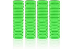 100 Pack Seamless Hair Ties Women Green(38 Cm Long)