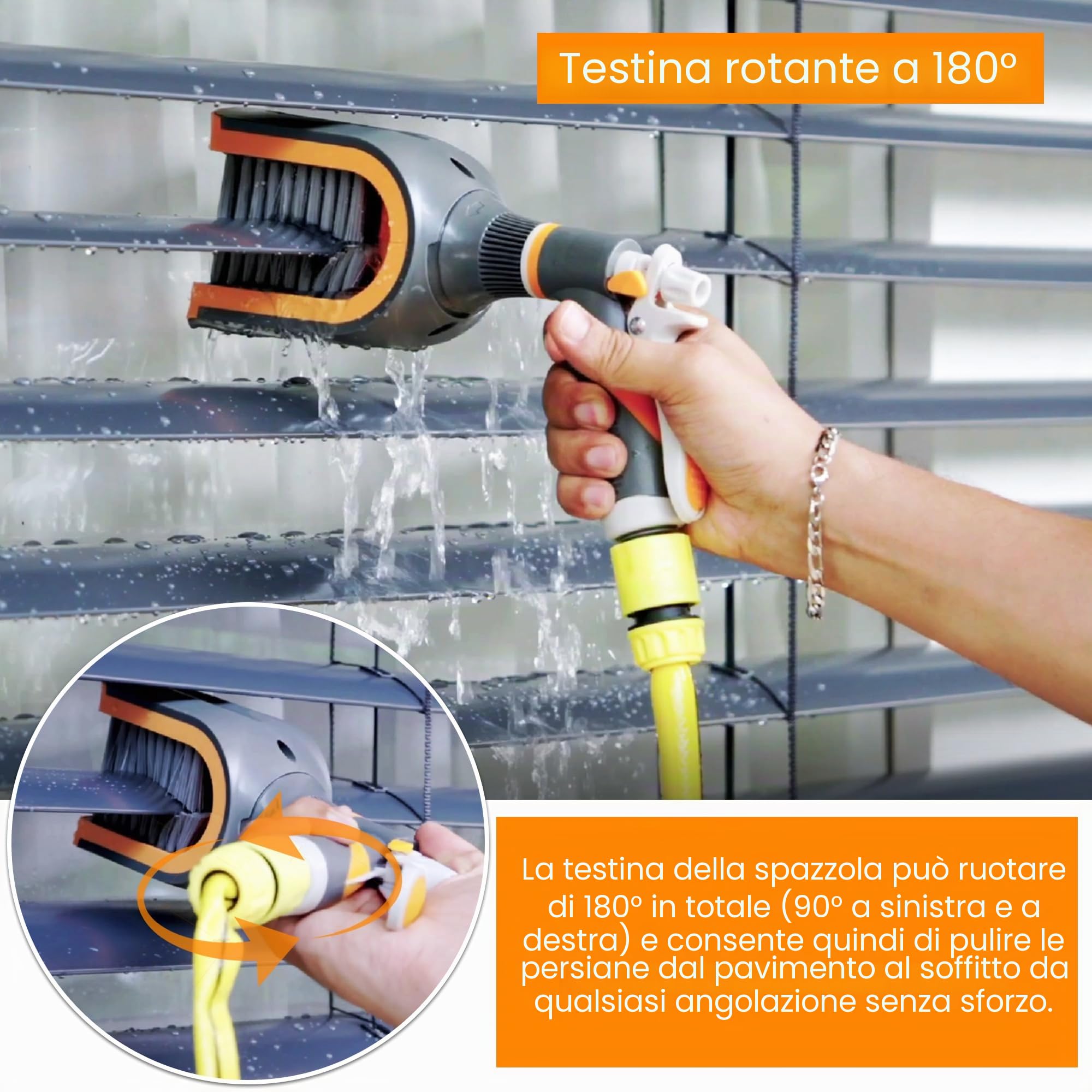 Raffstore, spazzola di pulizia per lamelle C o Z, pinza per pulizia lamelle tende esterne, persiane