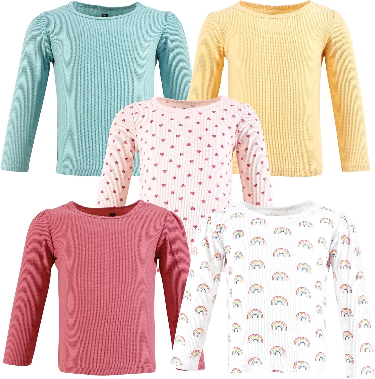 Hudson Baby Unisex Baby and Toddler Thermal Long Sleeve Tees 5pk