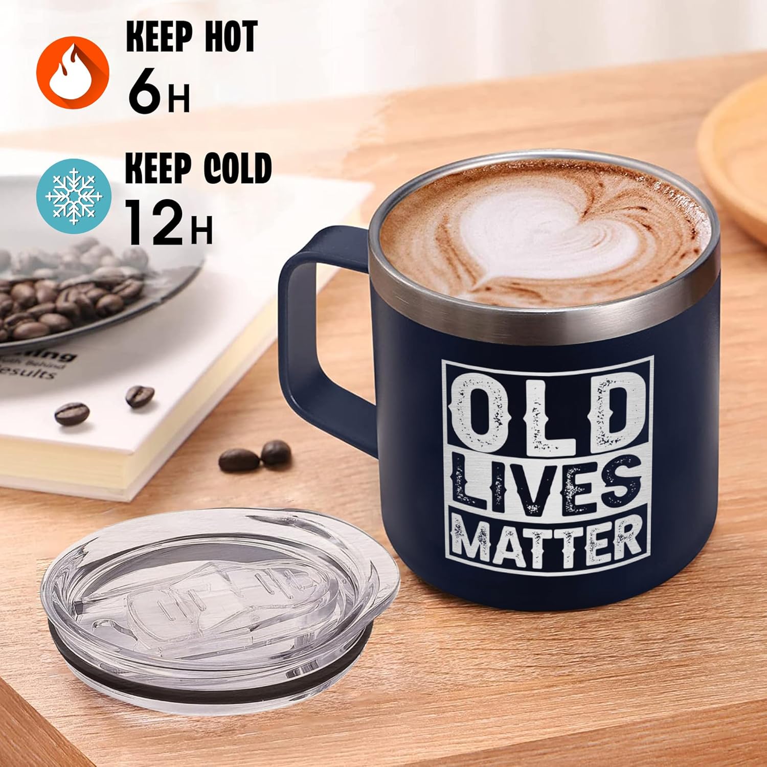 Old Lives Matter Mug Dad Tumbler - Old Man Gifts for Older Men Gag Gift for Older People Gifts for Elderly Men - Elderly People Seniors Birthday Fathers Day 14oz Stainless Steel Tumbler With Lid - Image 3