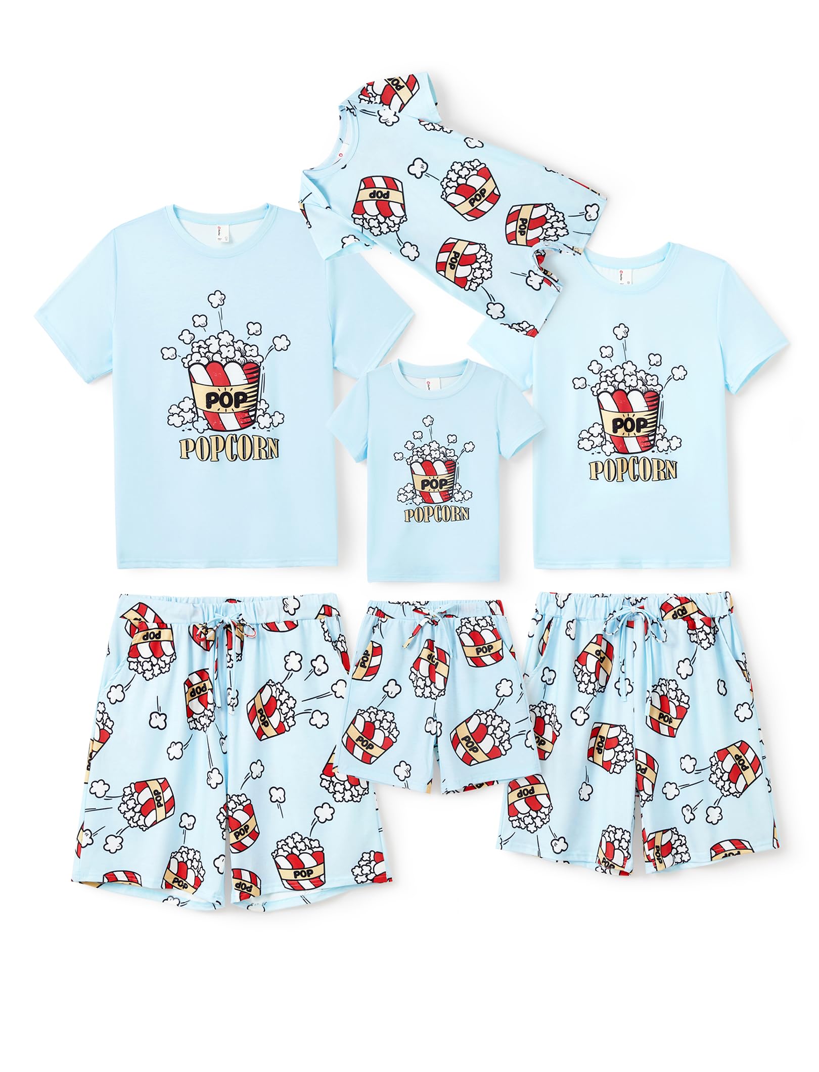 PATPAT Family Matching Short Sleeve Pajama Sets - Perfect for Family Photos &amp; Holiday Celebrations