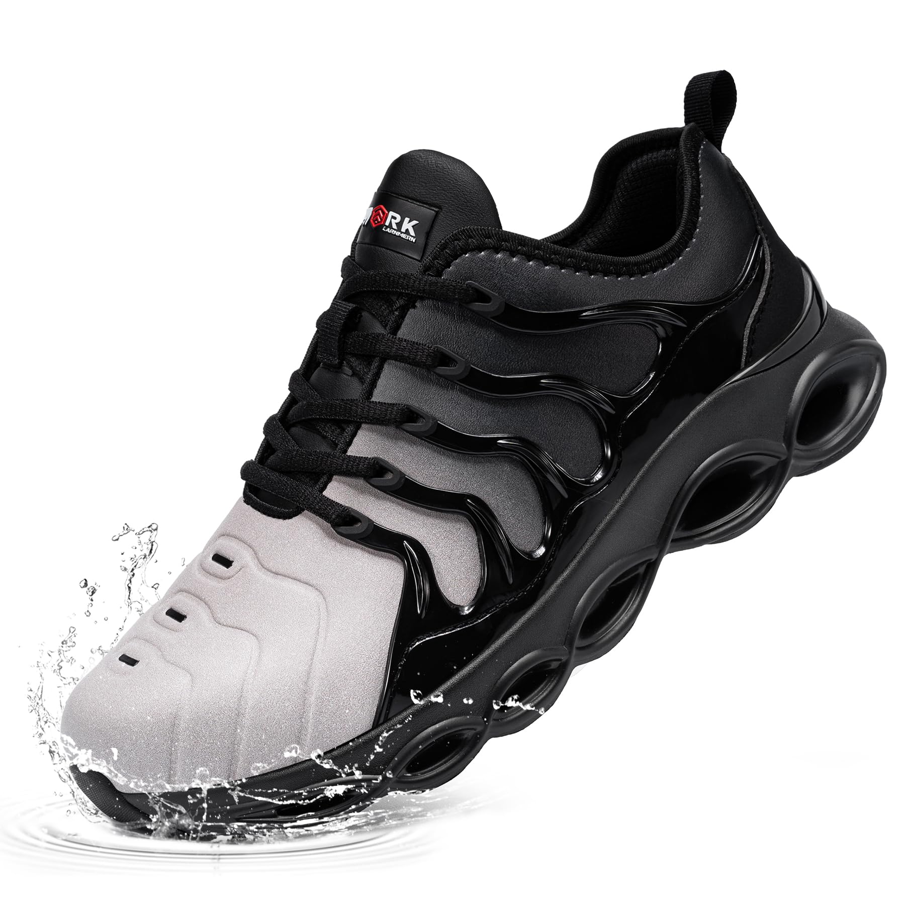 LARNMERN Scarpe Antinfortunistiche Uomo Impermeabile Ammorti Leggere Scarpe Antinfortunistica Scarpe da Lavoro con Punta in Acciaio Comodo Moda Anti-Spacca