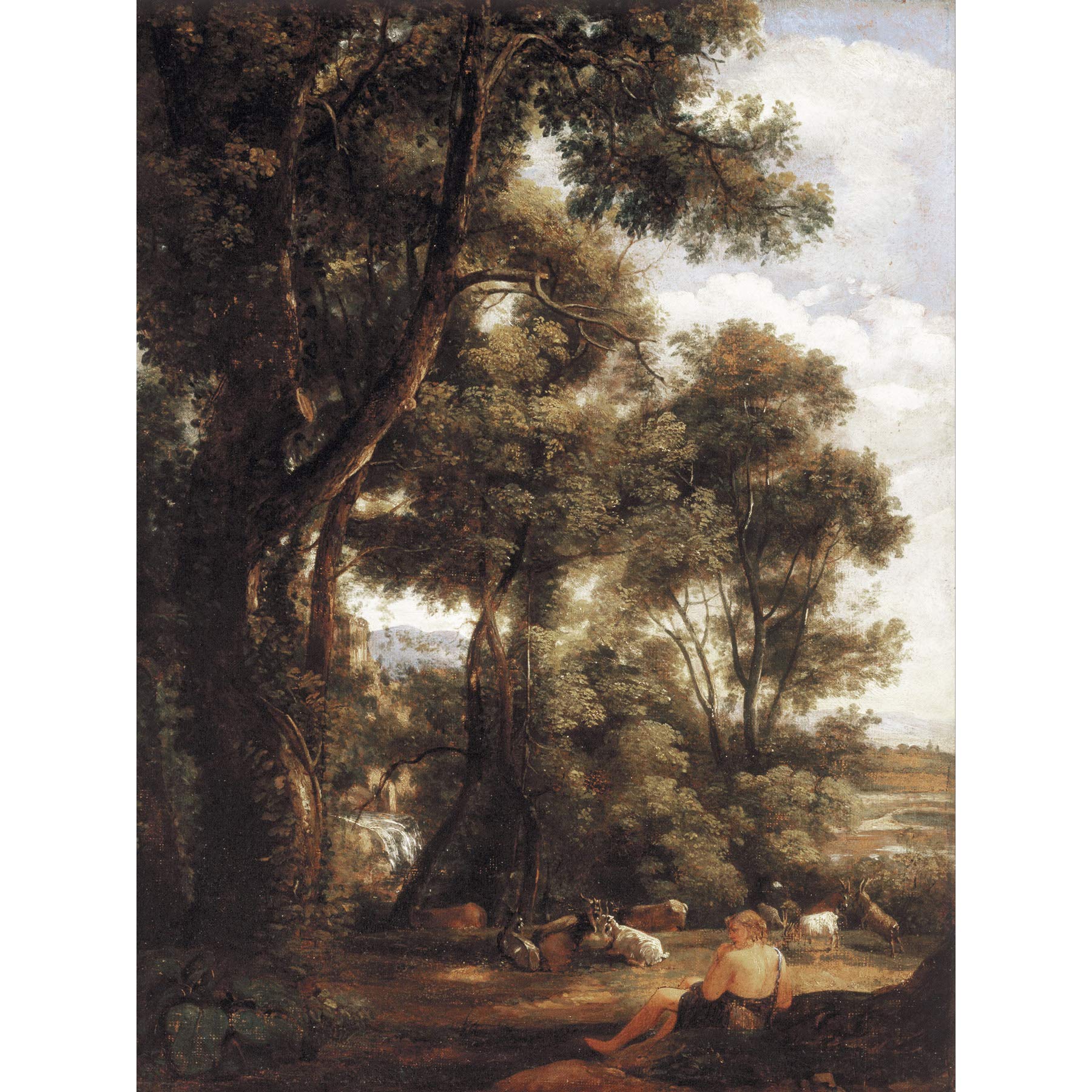 John Constable Landscape With Goatherd And Goats Large Wall Art Print Canvas Premium Poster Mural