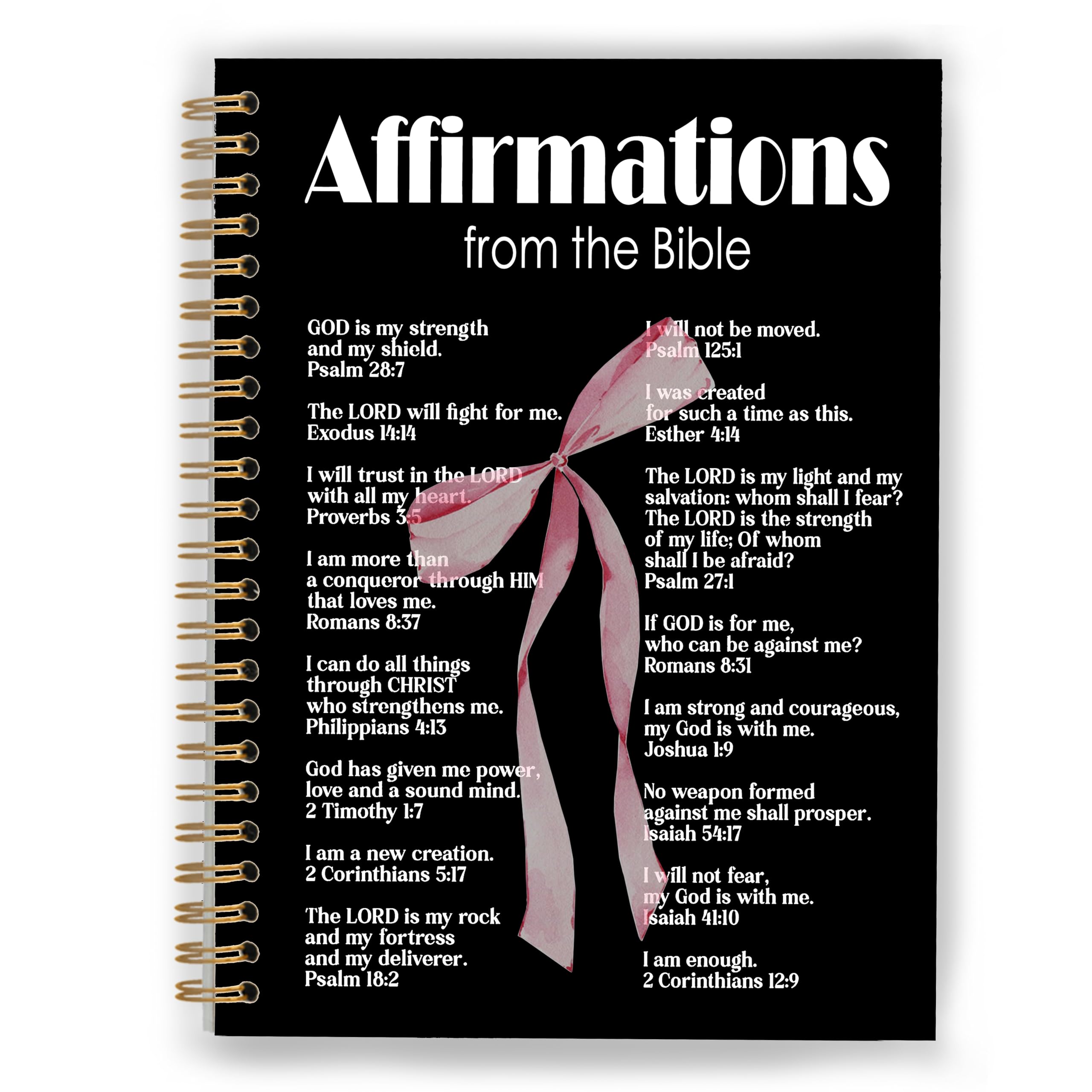 Journal d'affirmations de la Bible et carnet chrétien pour notes de prière - 6