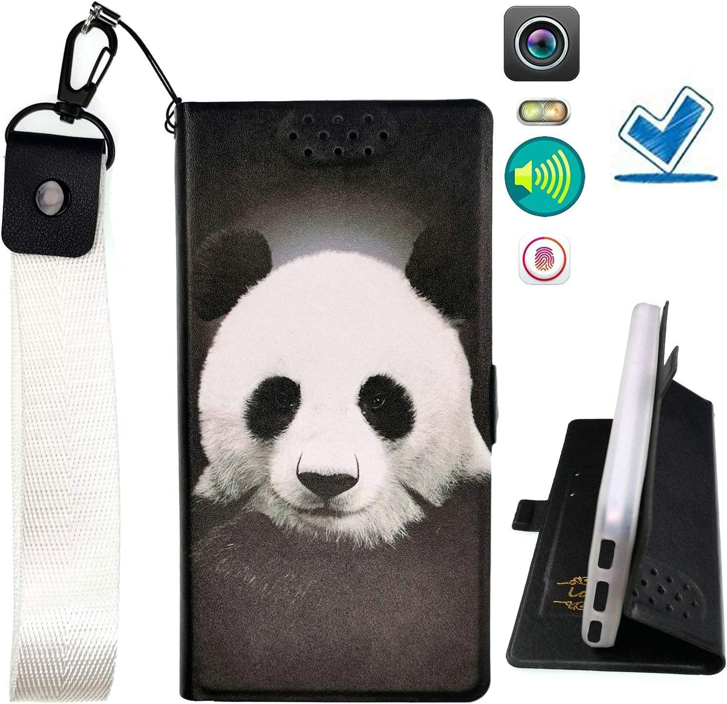 HYJPT Case for Coolpad Modena 2 Cover Flip PU Leather + Silicone case Fixed PTXM