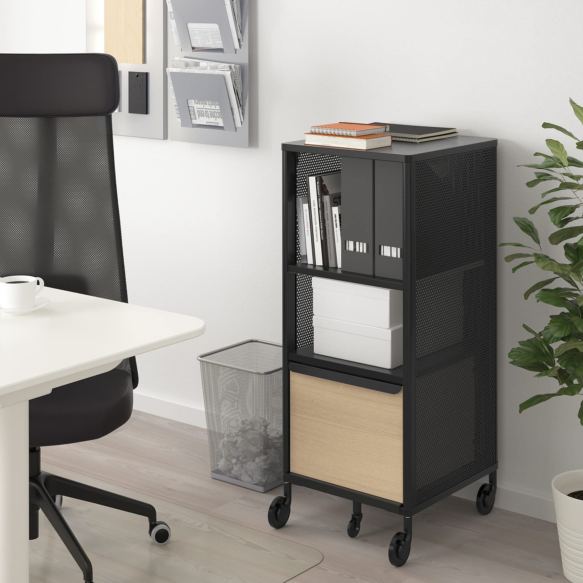 Amazon.co.jp: IKEA BEKANTキャスター収納ユニット、41x101cm