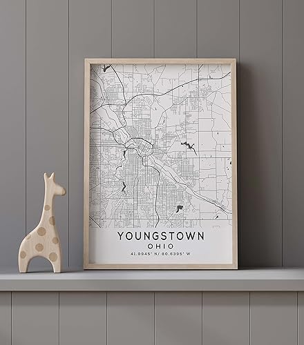 Miniatura 9 de Mapa de Youngstown, Ohio, Light 2 (18x24)