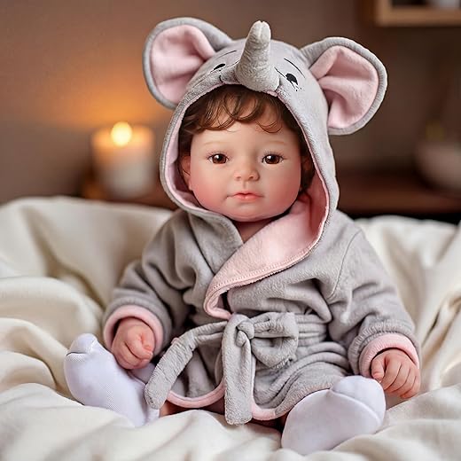 BABESIDE Lifelike Reborn Baby Doll Girl, 17 Inch Soft Poseable Realistic Newborn Baby Doll with Accessories, Smiling Real Life Baby Doll Gift for Kids Ages 3+