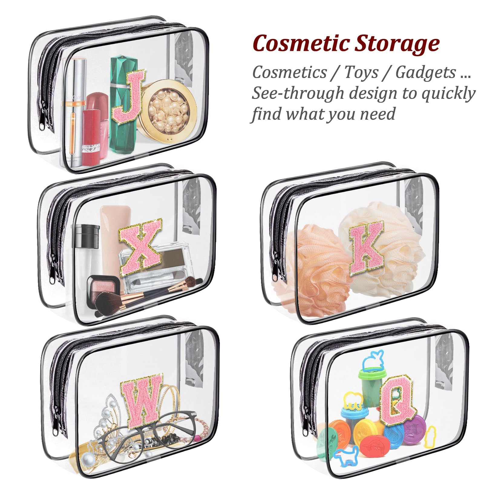 Neceser transparente, bolsa de aseo portátil de viaje, bolsa de maquillaje impermeable, organizador de almacenamiento de cosméticos para mujeres y hombres, artículos esenciales de viaje