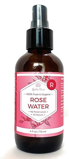 最高級 モロッコ ローズウォーター オーガニック スプレー タイプ バラだけの純粋な 化粧水 4oz 120ml
